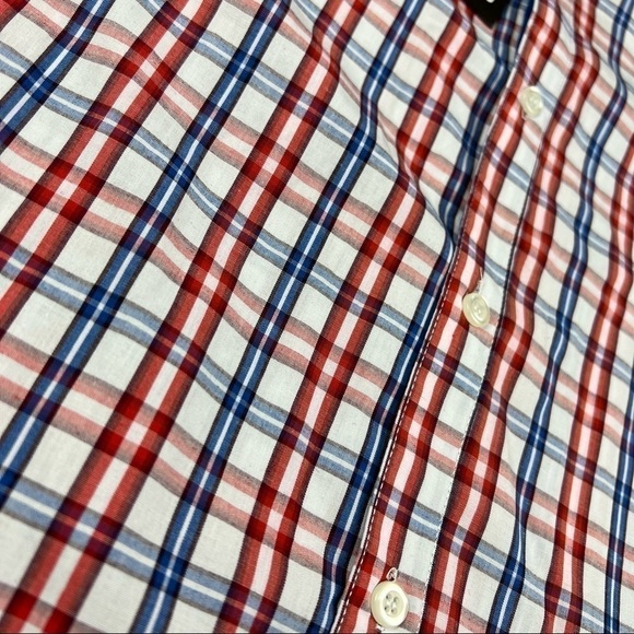 NWT Mens Galaxy by Harvic L Button Down Dress Shirt $58 Red White Blue Patriotic - Picture 2 of 8